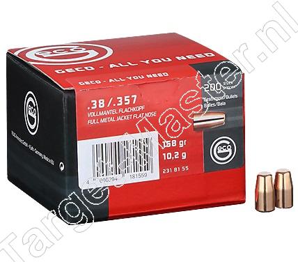 Geco Bullets .38, .357 caliber 158 grain Full Metal Jacket box of 200